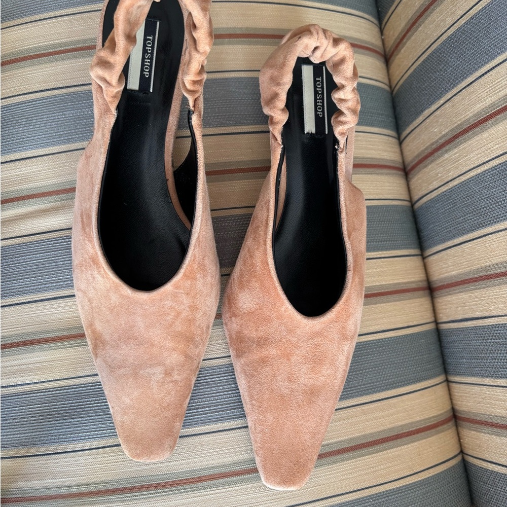 Topshop Jasper Ball Slingback Suede Pump